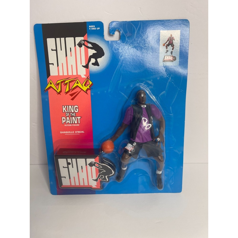 Vintage 1993 Kenner Shaq Attaq King of the Paint Shaquille O'Neal Action Figure